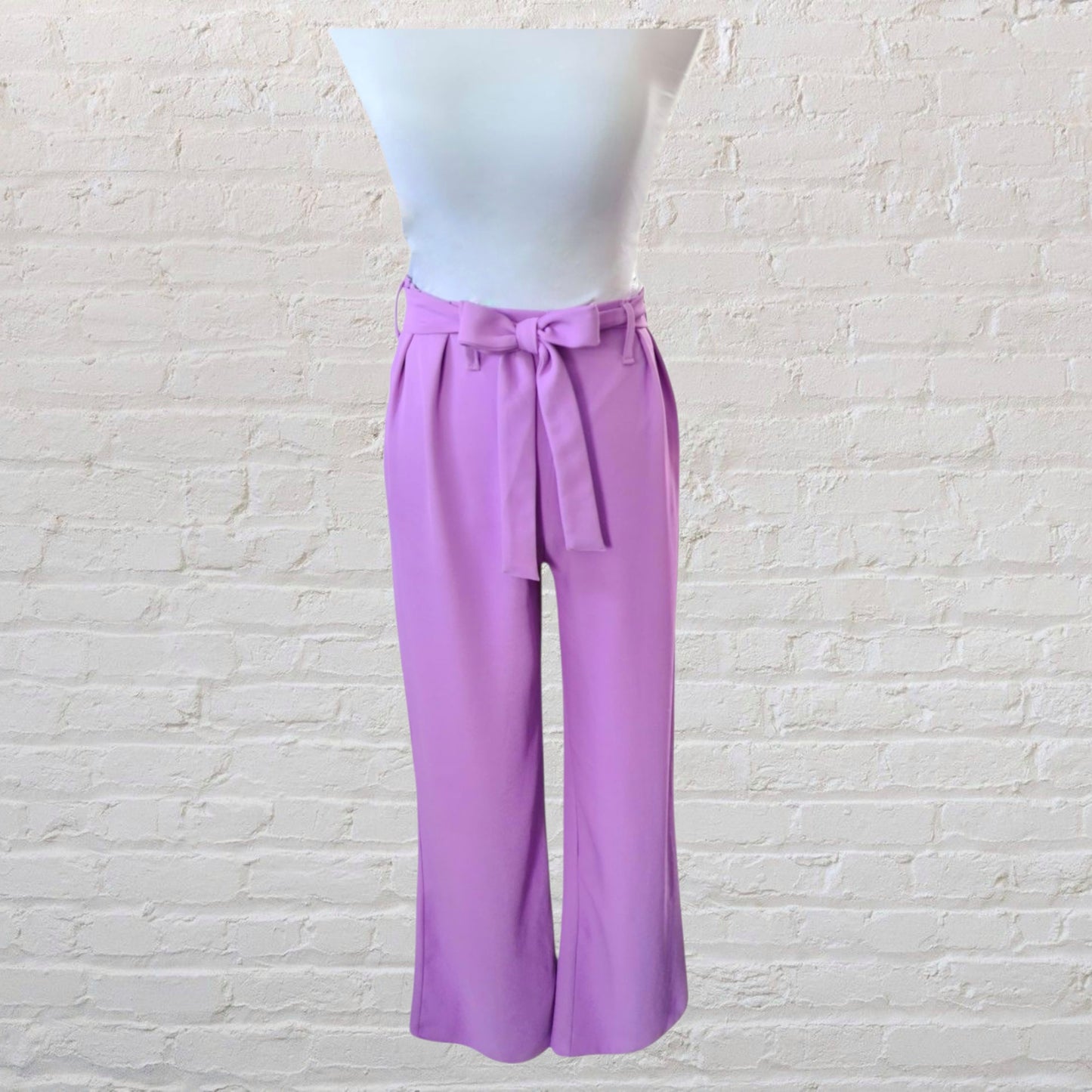Elegantné dámske nohavice s viazaním - Fialové | Slovenská výroba