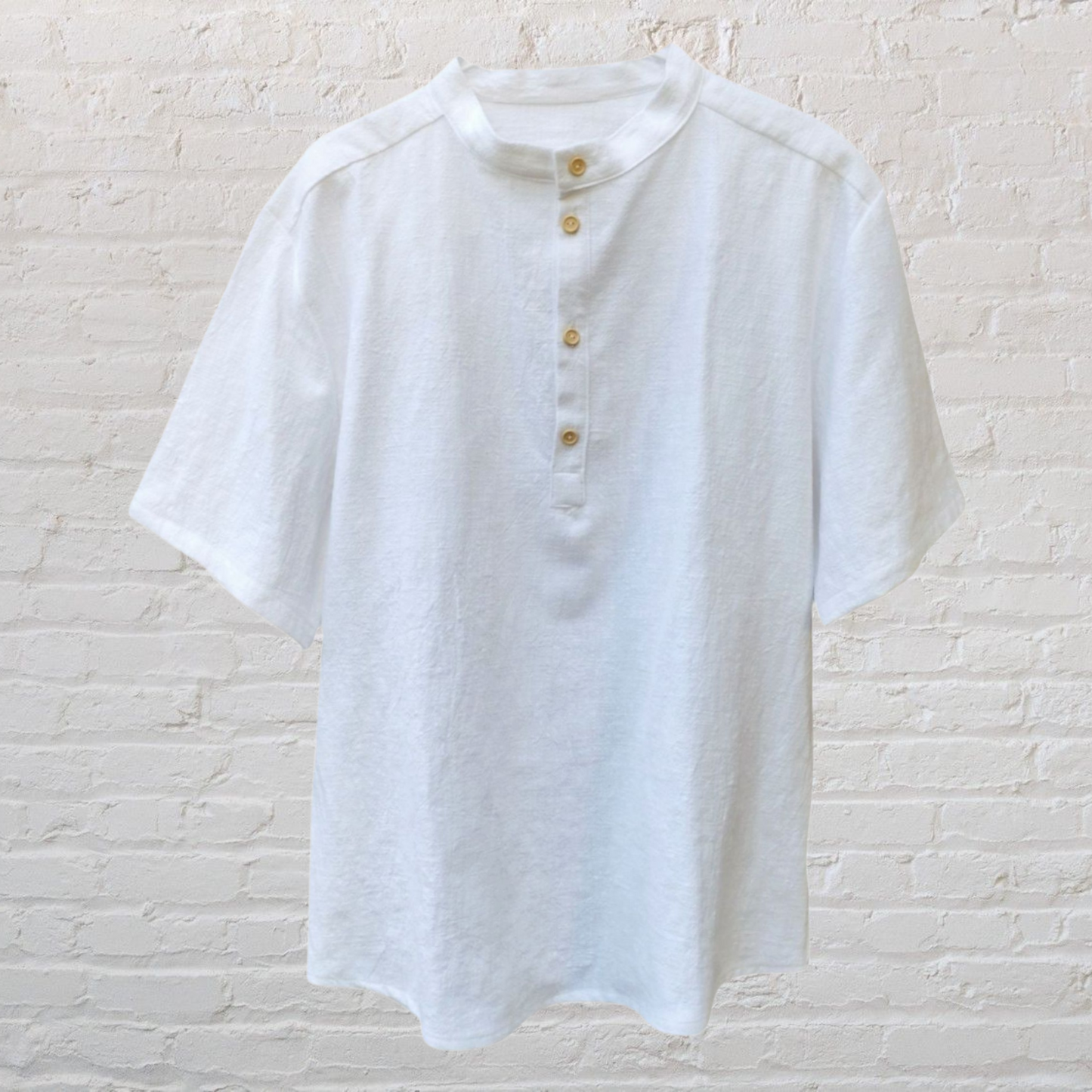 Pánska ľanová košeľa s krátkym rukávom – prírodná elegancia