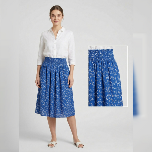 Dámska bavlnená sukňa modrá | 100% bavlna