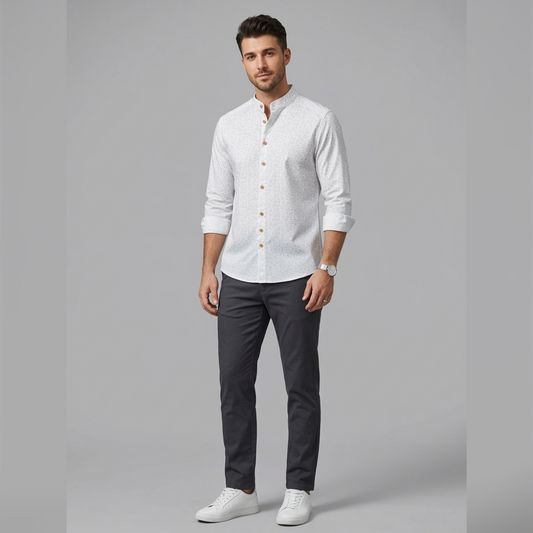 Pánska bavlnená košeľa s notami - 100% bavlna | altex.sk