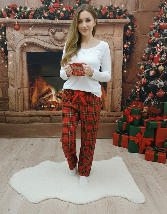 Dámske vianočné kárované pyžamo | Pohodlné pyžamo | Altex