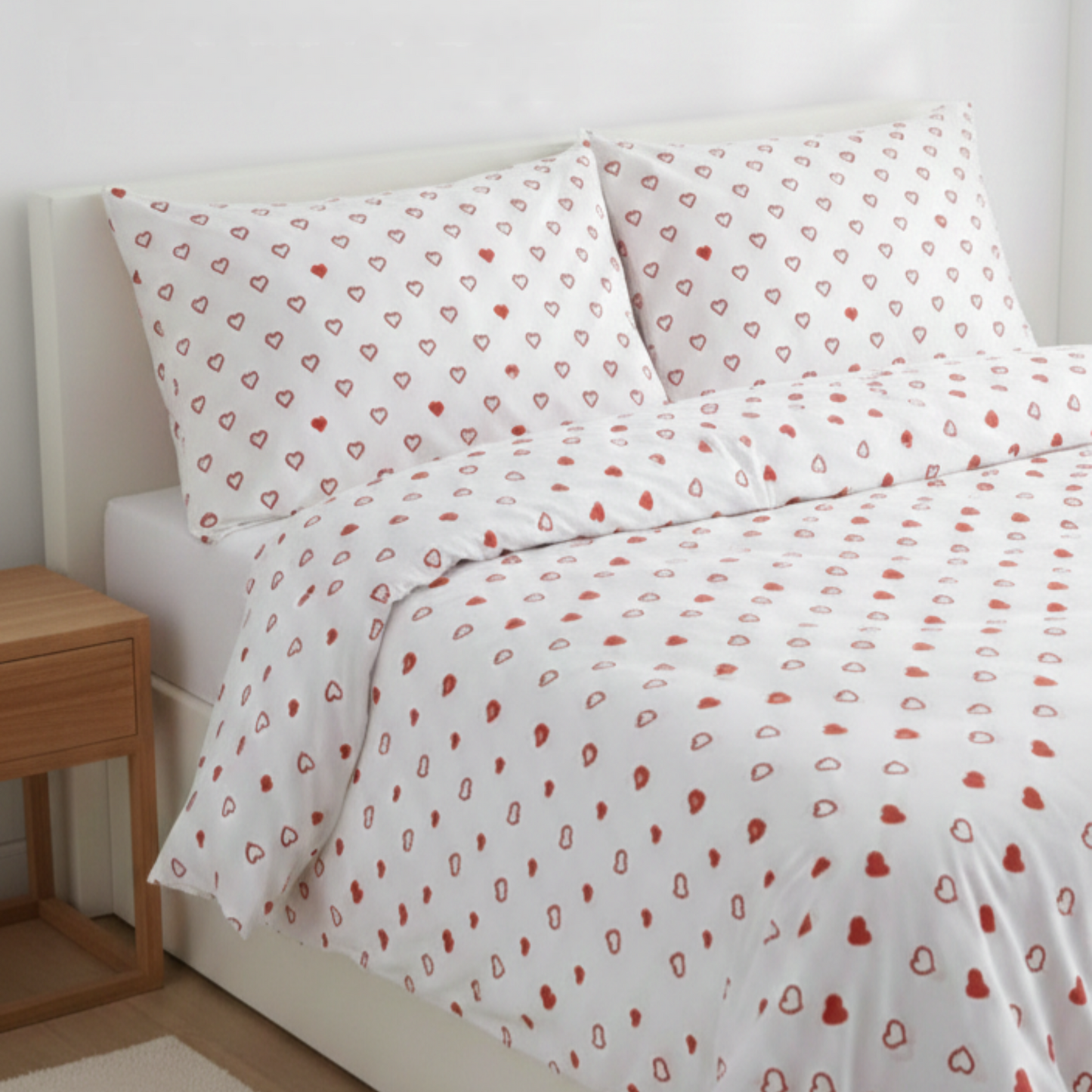 Bavlnené obliečky - srdiečka