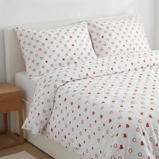 Bavlnené obliečky - srdiečka