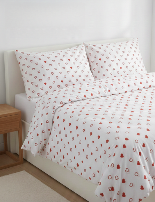 Bavlnené obliečky - srdiečka